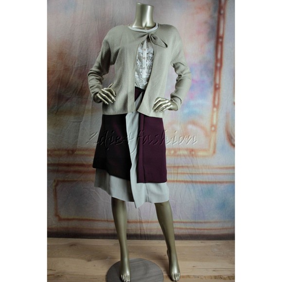 $2525 NWT GIORGIO ARMANI Gray Ribbed Cardigan Sweater 6 - Picture 2 of 7